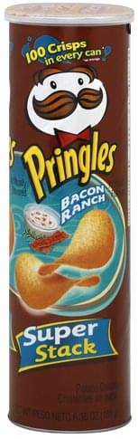 Pringles Bacon Ranch Potato Crisps - 6.38 oz, Nutrition Information | Innit