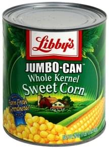 Libbys Whole Kernel, Jumbo-Can Sweet Corn - 29 oz, Nutrition ...