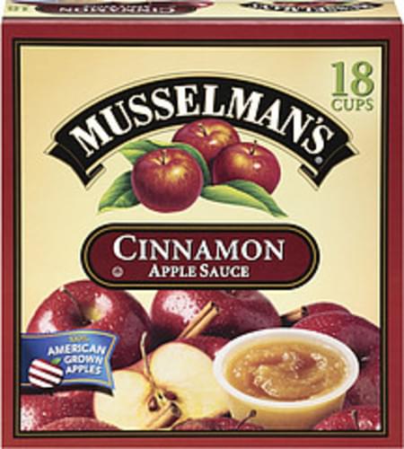 Musselman's Cinnamon 4 Oz Cups Apple Sauce - 18, Nutrition Information