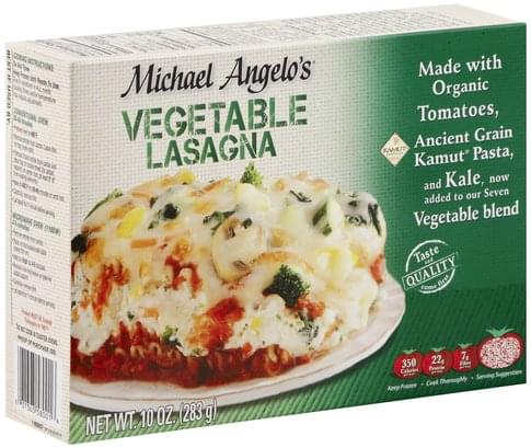 Michael Angelos Vegetable Lasagna - 10 Oz, Nutrition Information | Innit