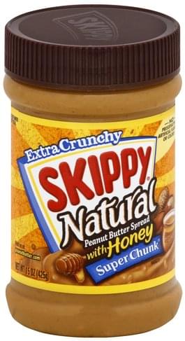 Skippy Extra Crunchy Super Chunk With Honey Peanut Butter Spread 15 Oz Nutrition Information Innit