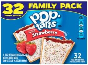 Pop Tarts Frosted, Strawberry, Family Pack Toaster Pastries - 32 ea ...