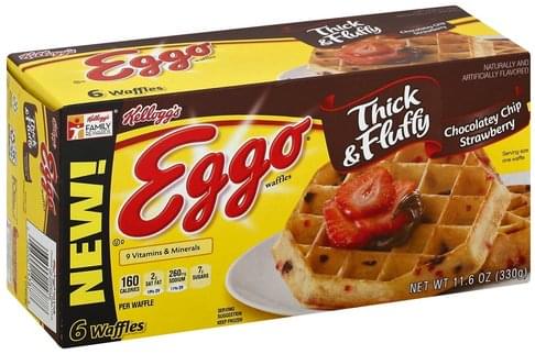 Eggo Chocolate Chip Strawberry Waffles 6 Ea Nutrition Information Innit