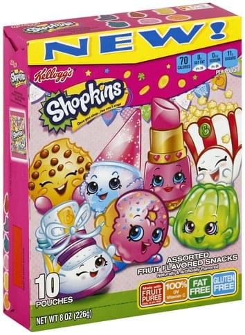 NA Shopkins, Assorted Fruit Flavored Snacks - 10 ea, Nutrition ...