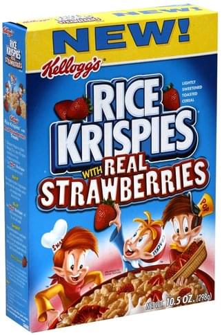 Rice Krispies with Real Strawberries Cereal - 10.5 oz, Nutrition ...