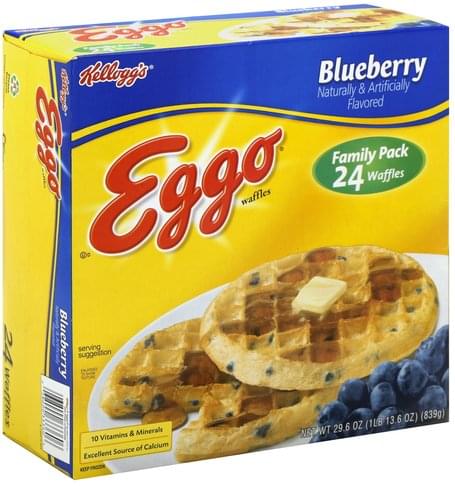 Eggo Blueberry Family Pack Waffles 24 Ea Nutrition Information Innit