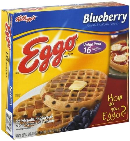 Eggo Blueberry Waffles 16 Ea Nutrition Information Innit