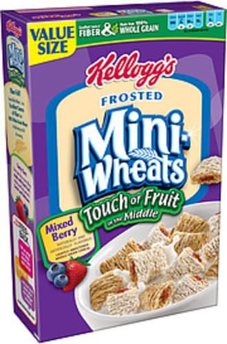 Kelloggs Cereal Frosted Mini Wheats Touch Of Fruit In The Middle Mixed