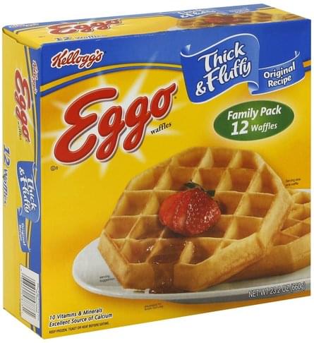 Eggo Original Recipe, Family Pack Waffles - 12 ea, Nutrition ...