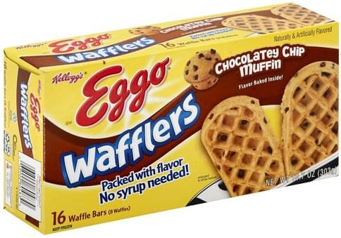 Eggo Chocolatey Chip Muffin Waffle Bars - 16 ea, Nutrition Information ...