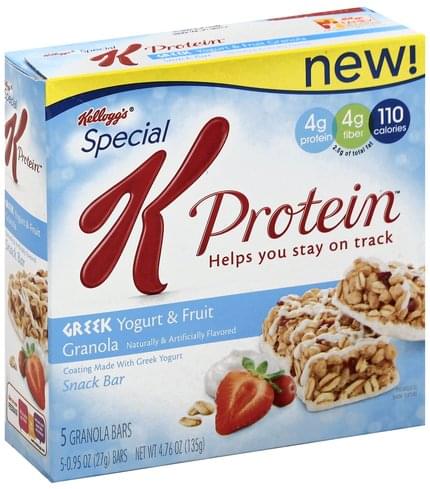 Special K Greek Yogurt & Fruit Snack Bars - 5 ea, Nutrition Information | Innit