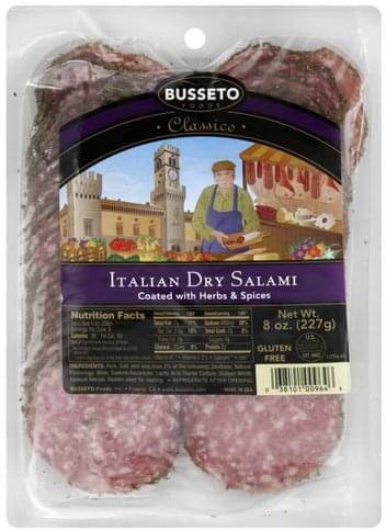 Busseto Italian Dry Salami - 8 oz, Nutrition Information | Innit