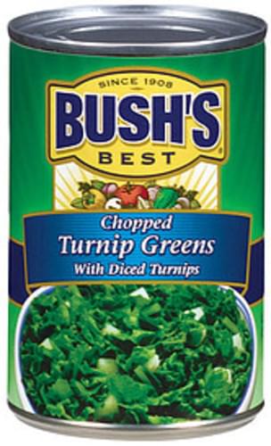 Bush's Best Chopped W/Diced Turnips Turnip Greens - 14.5 oz, Nutrition ...