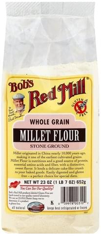 Bobs Red Mill Stone Ground Millet Flour - 23 oz, Nutrition Information ...