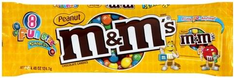 M & M Milk Chocolate, Peanut, Fun Size Chocolate Candies - 8 ea ...