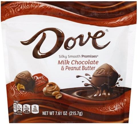 Dove & Peanut Butter Milk Chocolate - 7.61 oz, Nutrition Information ...