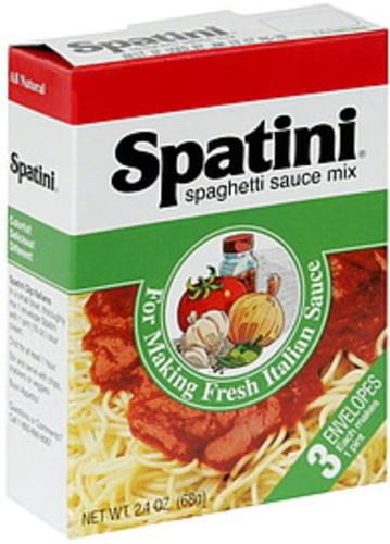 Spatini Spaghetti Sauce Mix 3 Ea Nutrition Information Innit