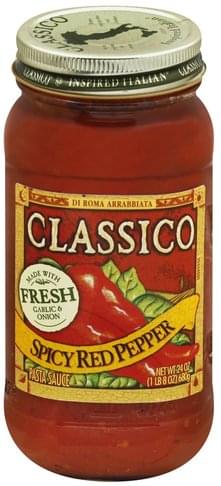 Classico Spicy Red Pepper Pasta Sauce - 24 Oz, Nutrition Information ...