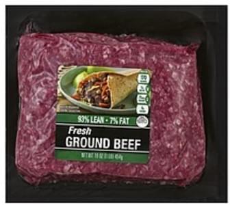 Cub Fresh, Ground, 93/7 Beef - 16 oz, Nutrition Information | Innit