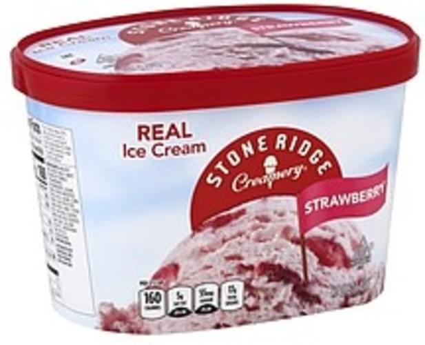 Stone Ridge Creamery Strawberry Ice Cream - 1.5 QT, Nutrition ...