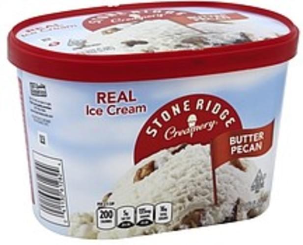 Stone Ridge Creamery Real, Butter Pecan Ice Cream - 1.5 QT, Nutrition ...