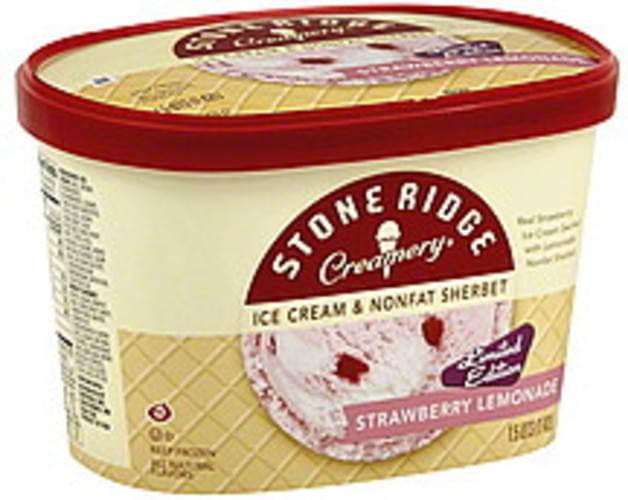 Stone Ridge Creamery Nonfat, Strawberry Lemonade Ice Cream & Sherbet ...