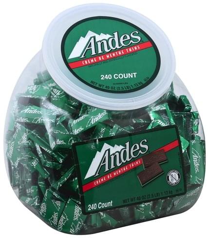 Andes Creme De Menthe, Thins Candy - 240 ea, Nutrition Information | Innit