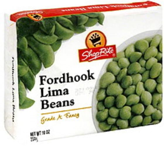 ShopRite Fordhook Lima Beans 10 oz, Nutrition Information Innit