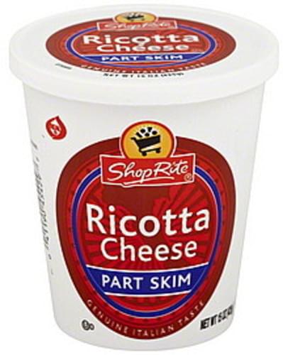 ShopRite Part Skim Ricotta Cheese - 15 Oz, Nutrition Information | Innit