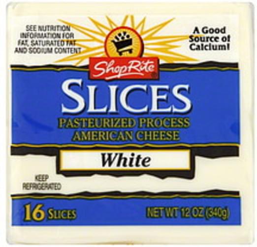 ShopRite American, White Cheese Slices - 16 ea, Nutrition Information ...