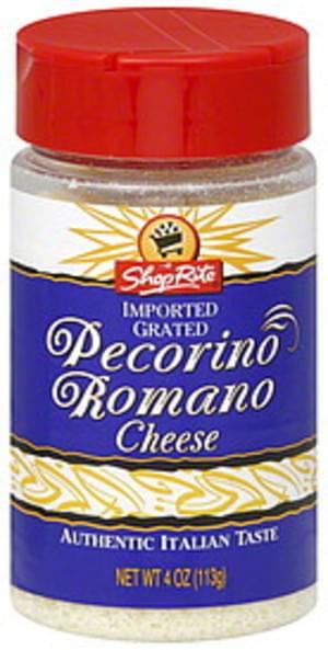 Shoprite Pecorino Romano Grated Cheese - 4 Oz, Nutrition Information 