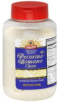 ShopRite Pecorino Romano Grated Cheese - 16 oz, Nutrition Information ...