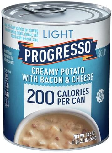 Progresso Light, Creamy Potato with Bacon & Cheese Soup - 18.5 oz ...