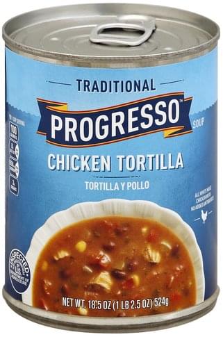 Progresso Chicken Tortilla Soup - 18.5 oz, Nutrition Information | Innit