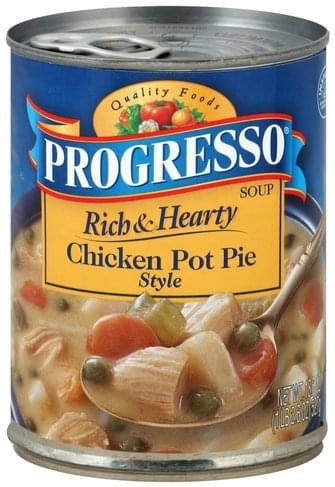 Progresso Chicken Pot Pie Style Soup - 18.6 oz, Nutrition Information ...
