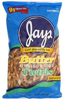 Jays Baked Low Fat, Butter Twirls Pretzels - 12 oz, Nutrition ...