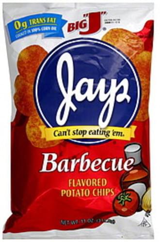 Jays Barbeque Flavored Potato Chips - 11 oz, Nutrition Information | Innit