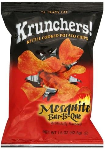 Krunchers Kettle Cooked, Mesquite Bar-B-Que Potato Chips - 1.5 oz ...