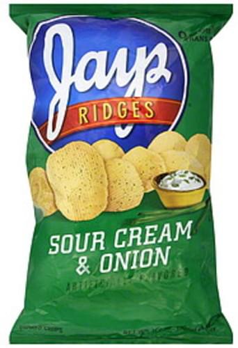 Jays Ridges, Sour Cream & Onion Potato Chips - 11.5 oz, Nutrition ...
