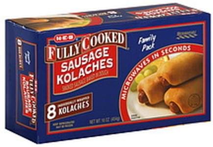 H-E-B Sausage, Family Pack Kolaches - 8 Ea, Nutrition Information | Innit