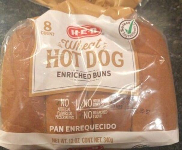 H-E-B Wheat Hot Dog Buns - 8 Ea, Nutrition Information | Innit