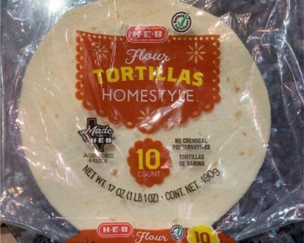 H-E-B Flour Tortillas - 49 G, Nutrition Information | Innit