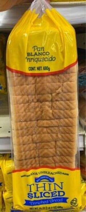 Hill Country Fare Thin Sliced Enriched Bread - 28 g, Nutrition ...