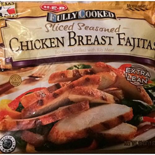 H-E-B Sliced Seasoned Chicken Breast Fajitas - 85 G, Nutrition ...