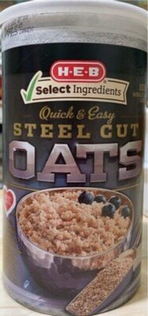 H-E-B Steel Cut Oats - 40 G, Nutrition Information | Innit