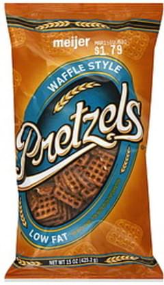 Meijer Low Fat, Waffle Style Pretzels - 15 oz, Nutrition Information ...