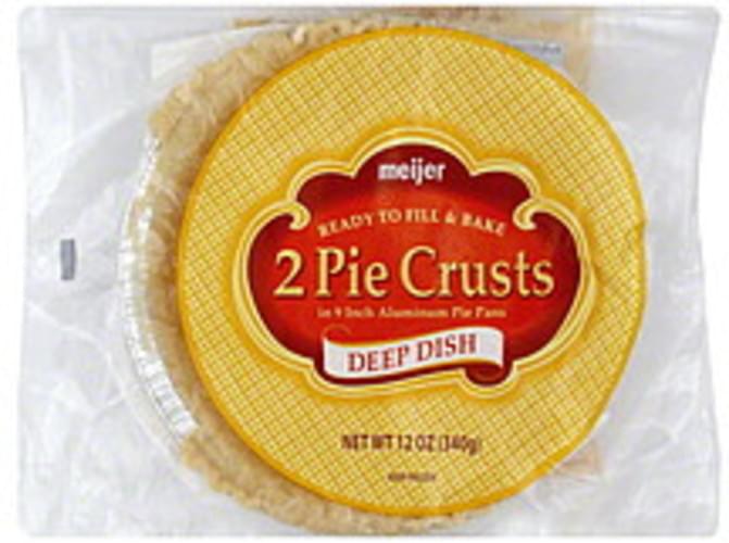 Meijer Deep Dish Pie Crusts 2 Ea Nutrition Information Innit 8730