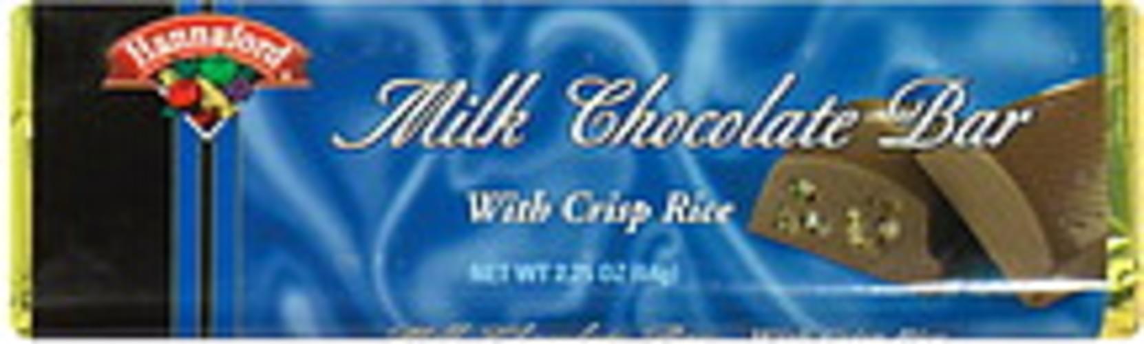 Hannaford with Crisp Rice Milk Chocolate Bar - 2.25 oz, Nutrition ...