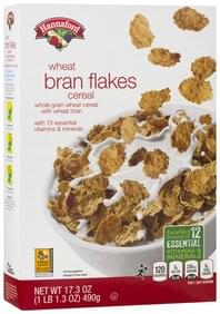 Hannaford Wheat Bran Cereal Flakes - 17.3 oz, Nutrition Information | Innit