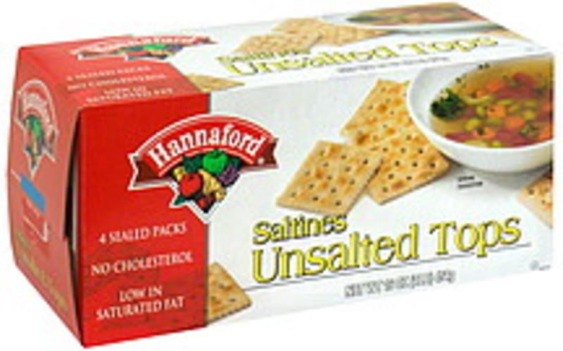 Hannaford Unsalted Tops Saltines 16 oz, Nutrition Information Innit